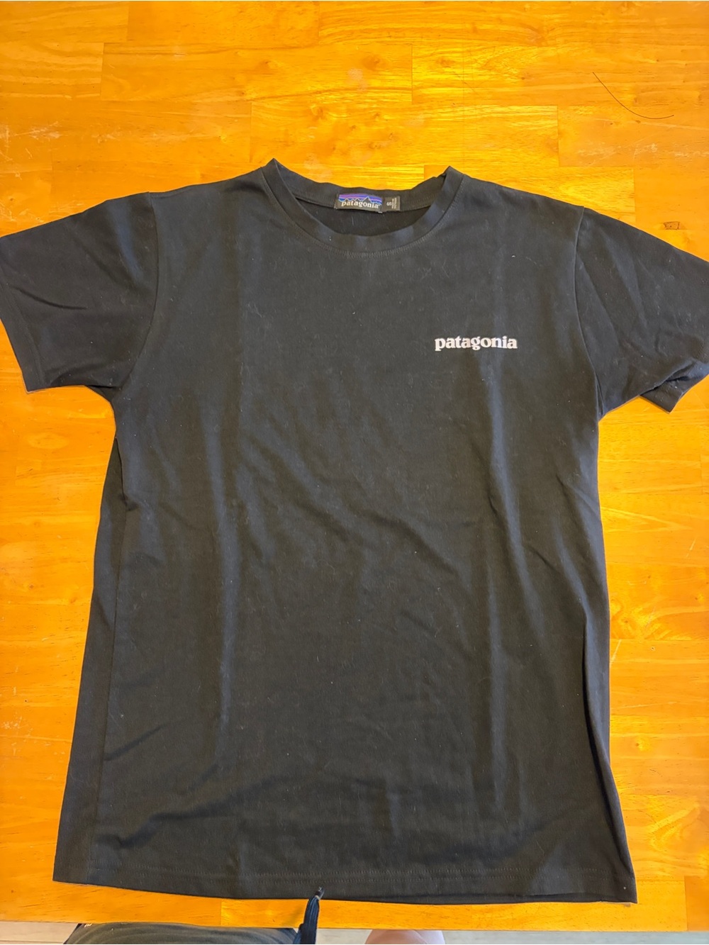 Unisex Patagonia Black Short-Sleeve Logo Tee small (bought in Vietnam) L US